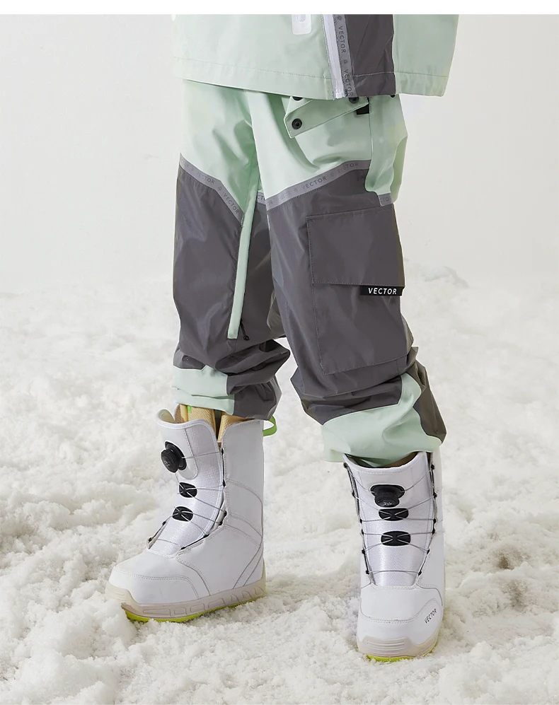 Winter Ski Pants Man Women Outdoor High Quality Windproof Waterproof Warm Snow Trousers Winter Ski Snowboarding Pants Splicing