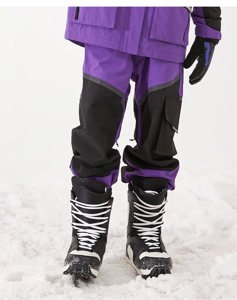 Winter Ski Pants Man Women Outdoor High Quality Windproof Waterproof Warm Snow Trousers Winter Ski Snowboarding Pants Splicing