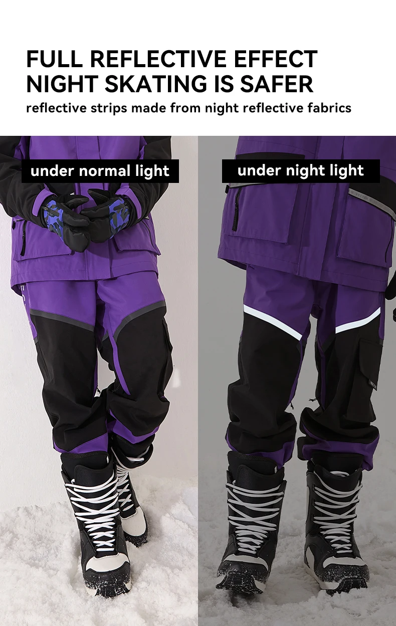Winter Ski Pants Man Women Outdoor High Quality Windproof Waterproof Warm Snow Trousers Winter Ski Snowboarding Pants Splicing