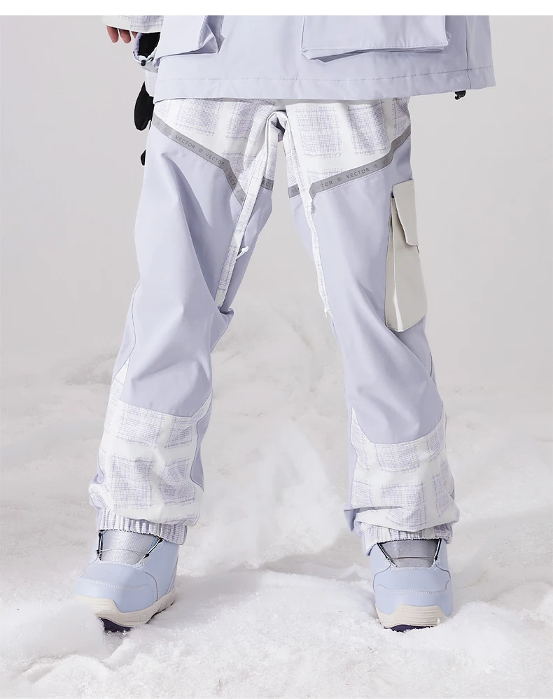 Winter Ski Pants Man Women Outdoor High Quality Windproof Waterproof Warm Snow Trousers Winter Ski Snowboarding Pants Splicing