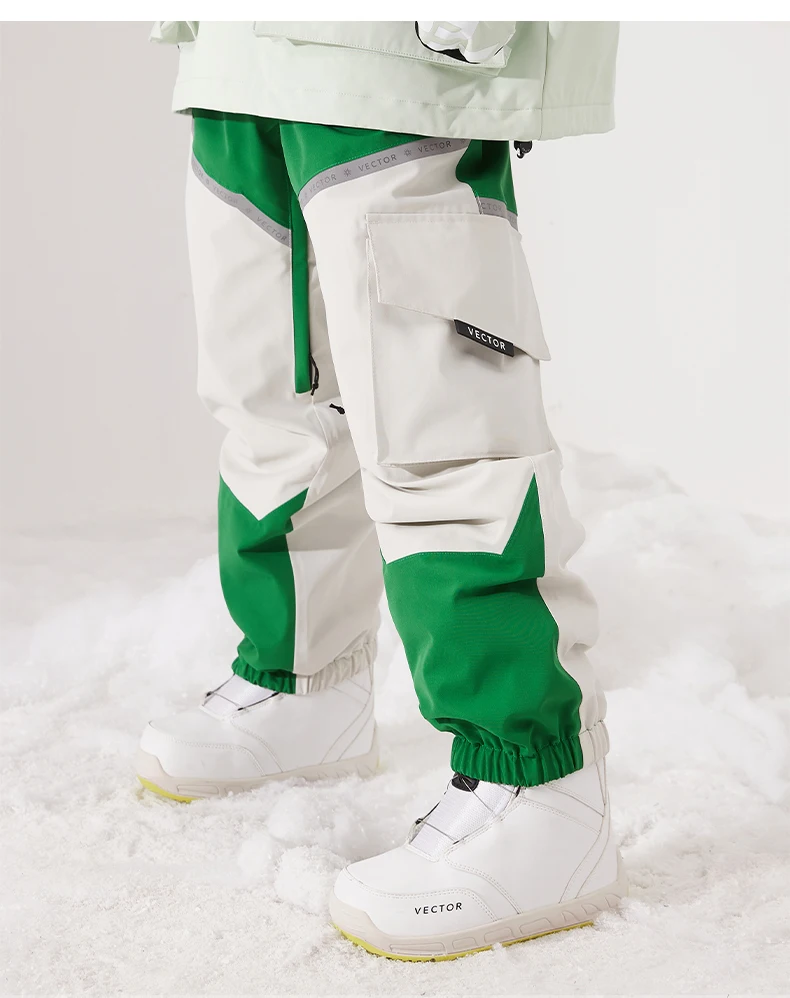 Winter Ski Pants Man Women Outdoor High Quality Windproof Waterproof Warm Snow Trousers Winter Ski Snowboarding Pants Splicing