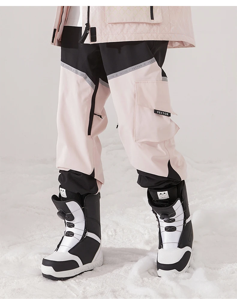 Winter Ski Pants Man Women Outdoor High Quality Windproof Waterproof Warm Snow Trousers Winter Ski Snowboarding Pants Splicing