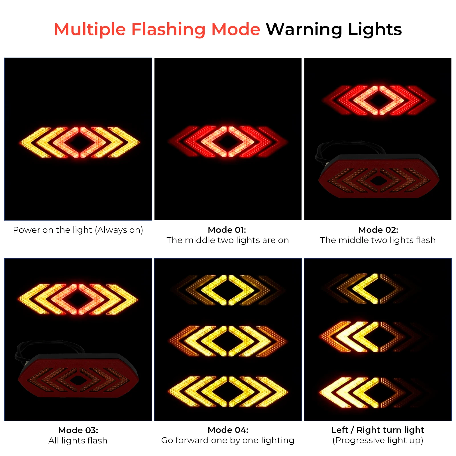 Ulip Turn Tail Light Parts For Electric Scooter/Bicycles/E-bikes Adjustable Rear Fender USB Rechargeable Turn Signal Accessories
