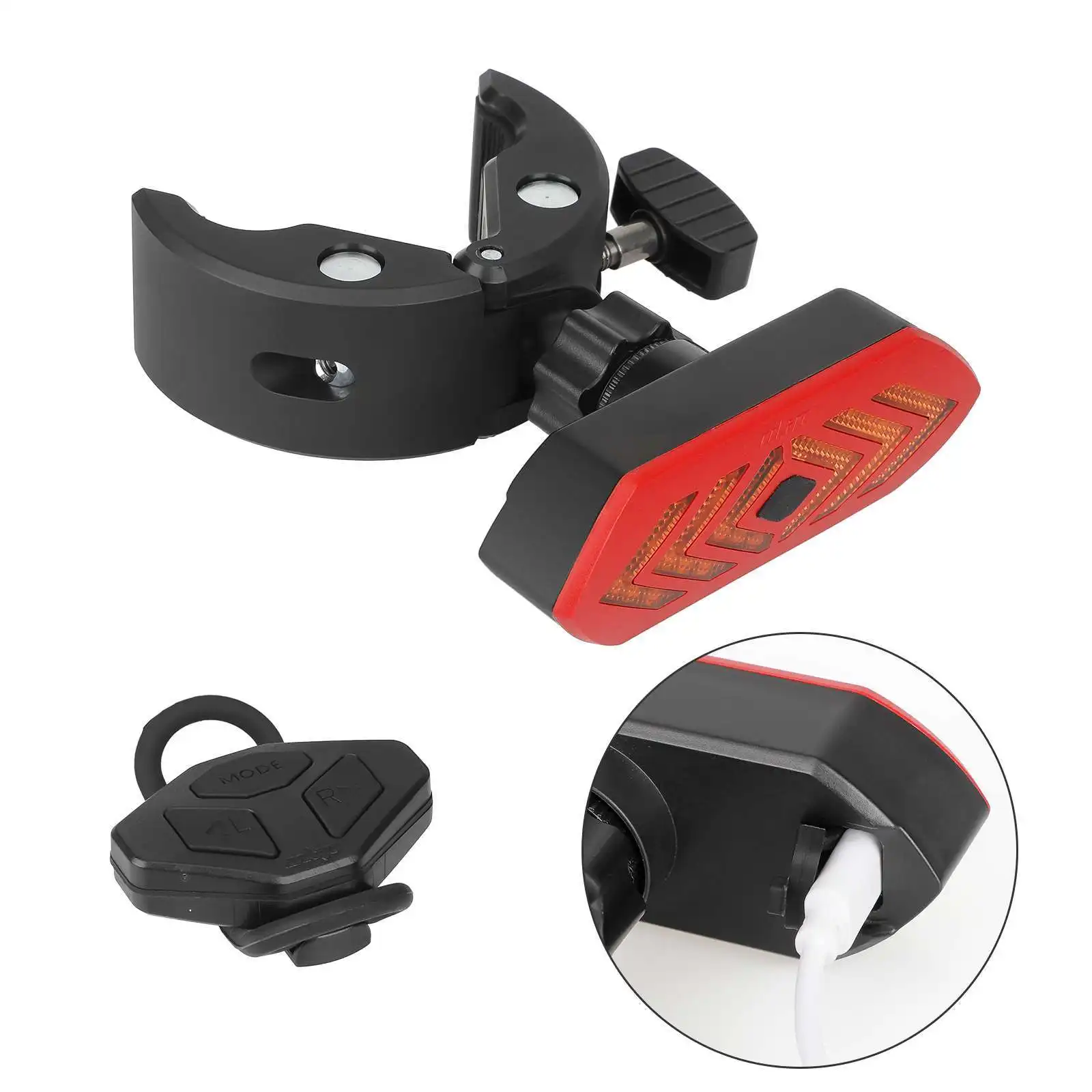 Ulip Turn Tail Light Parts For Electric Scooter/Bicycles/E-bikes Adjustable Rear Fender USB Rechargeable Turn Signal Accessories