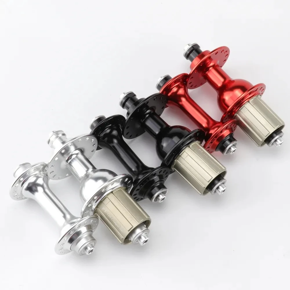 No Logo Road Bike QR Hub 28H 32H 36H Rim Brake Hubs 8/9/10/11S Front 9x100mm Rear 10x130mm Bicycle Quick Release Hub