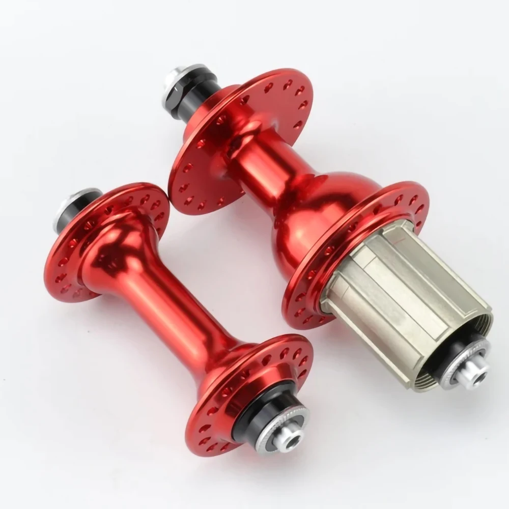 No Logo Road Bike QR Hub 28H 32H 36H Rim Brake Hubs 8/9/10/11S Front 9x100mm Rear 10x130mm Bicycle Quick Release Hub