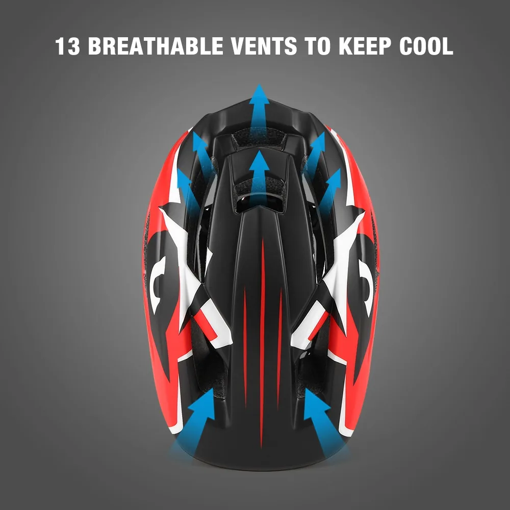 Kids Detachable Full Face Bike Helmet Children's Sports Child Cycling MTB Motorcycle Skateboarding Roller Skating Helmet