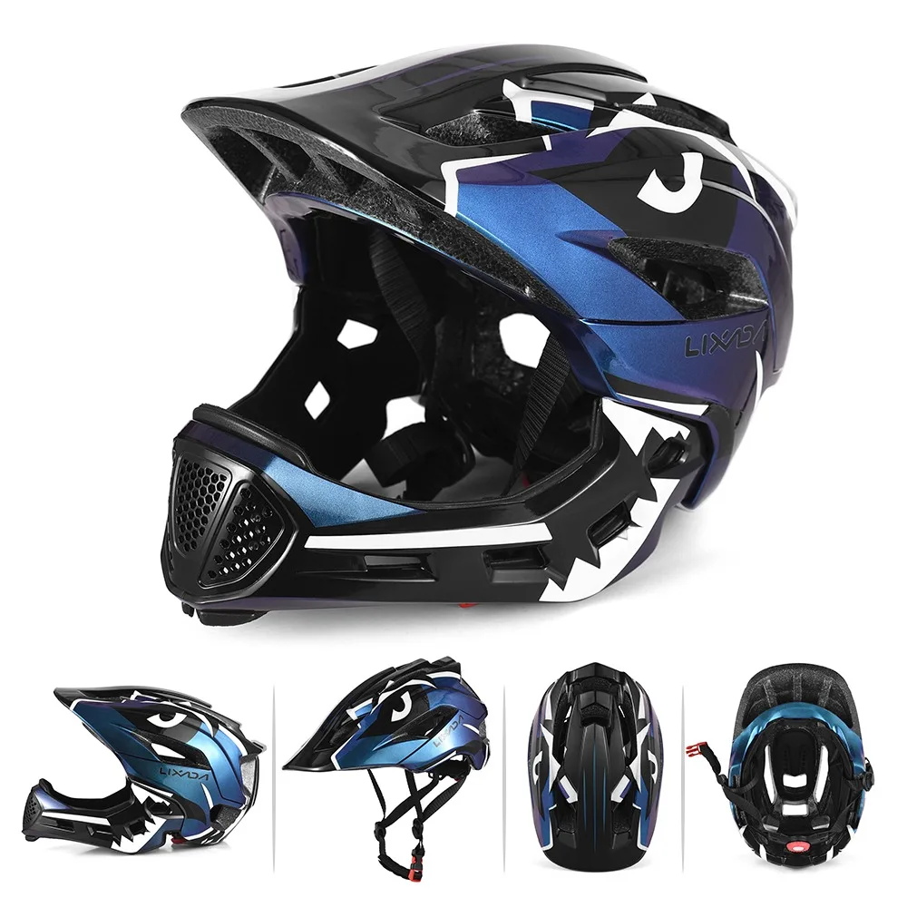 Kids Detachable Full Face Bike Helmet Children's Sports Child Cycling MTB Motorcycle Skateboarding Roller Skating Helmet