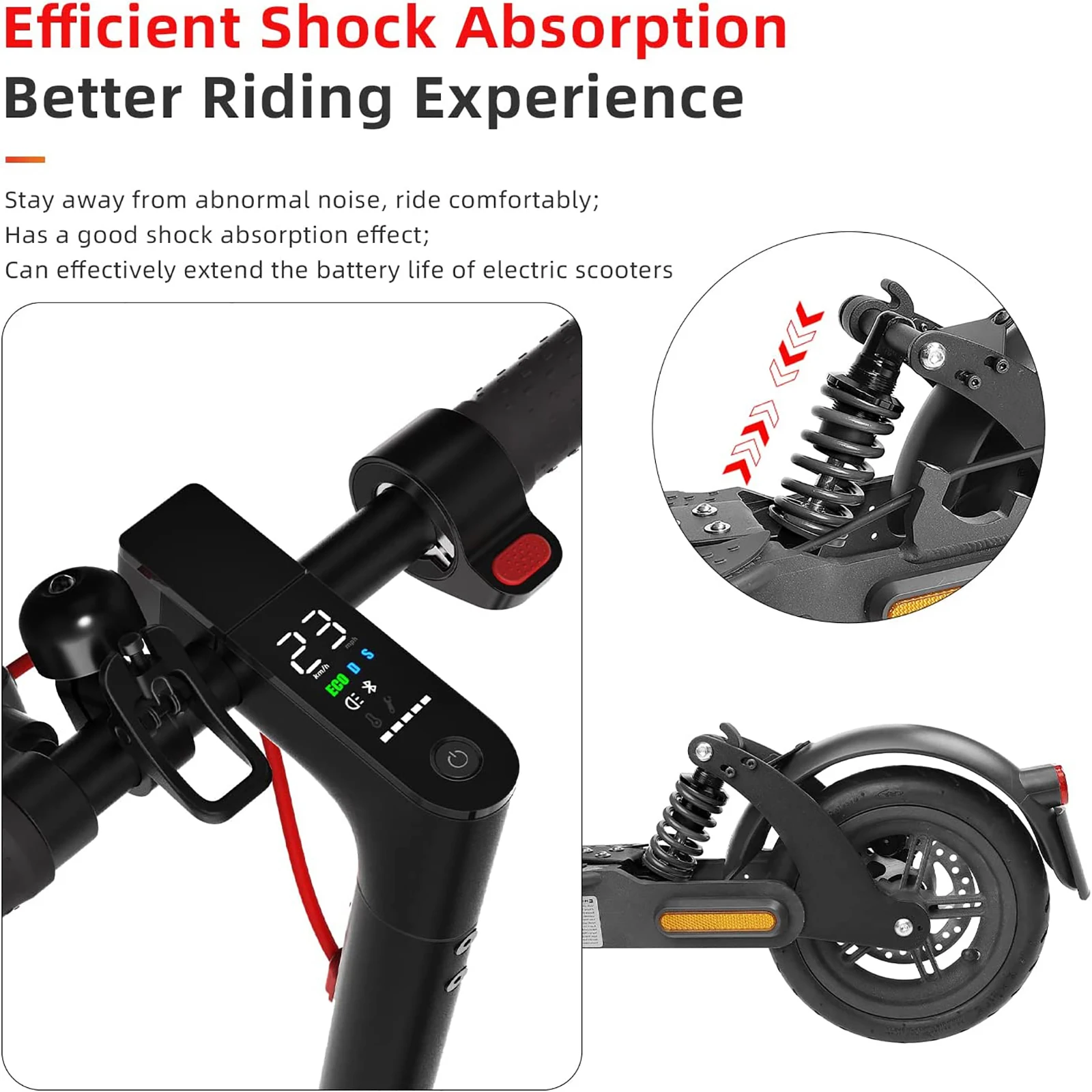 For Xiaomi M365 Pro Pro2 1S Electric Scooter Upgraded Rear Suspension Kit Rear Shock Absorber Shock Absorption Accessories Parts