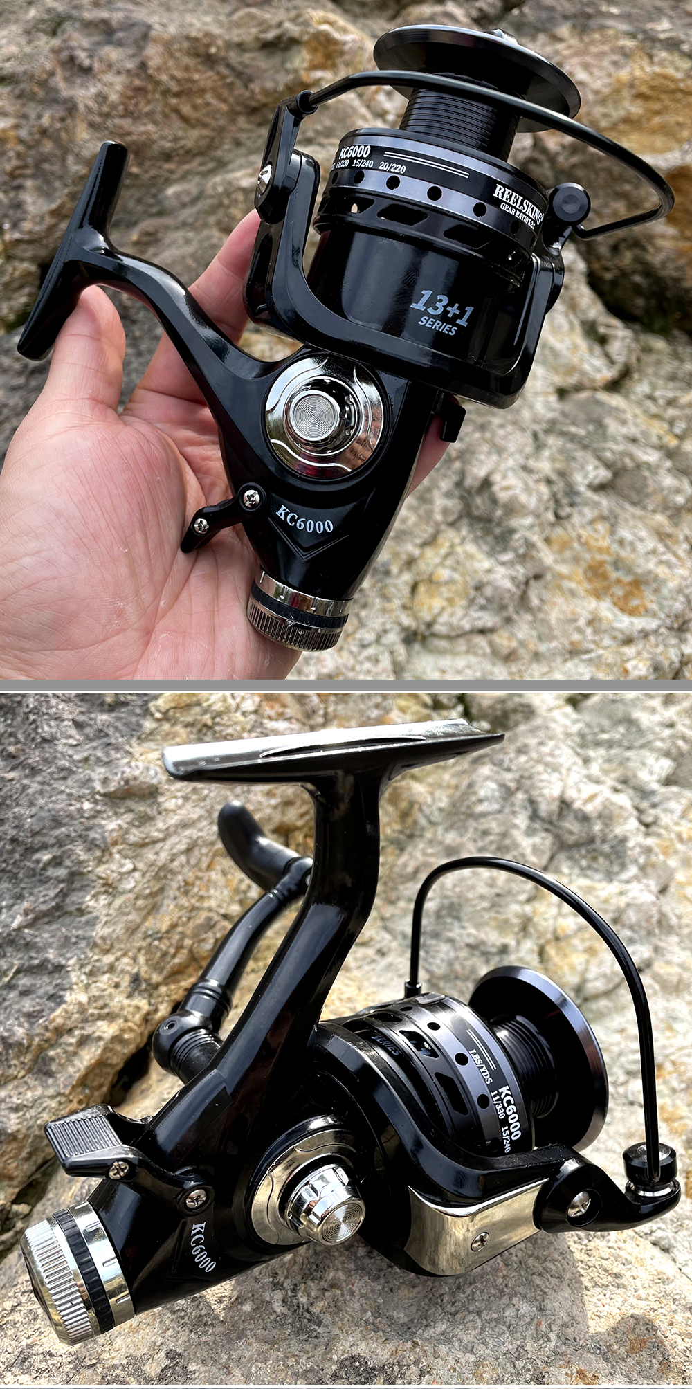 No Gapless Metal Body Freshwater and Seawater Dual Use Fishing Reel Big Pulling Drag 8KG Spinning Spool Left and Right Hand Swap
