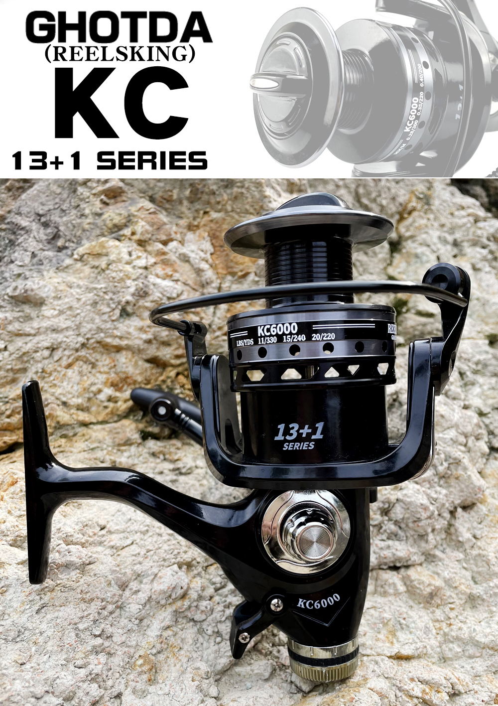 No Gapless Metal Body Freshwater and Seawater Dual Use Fishing Reel Big Pulling Drag 8KG Spinning Spool Left and Right Hand Swap