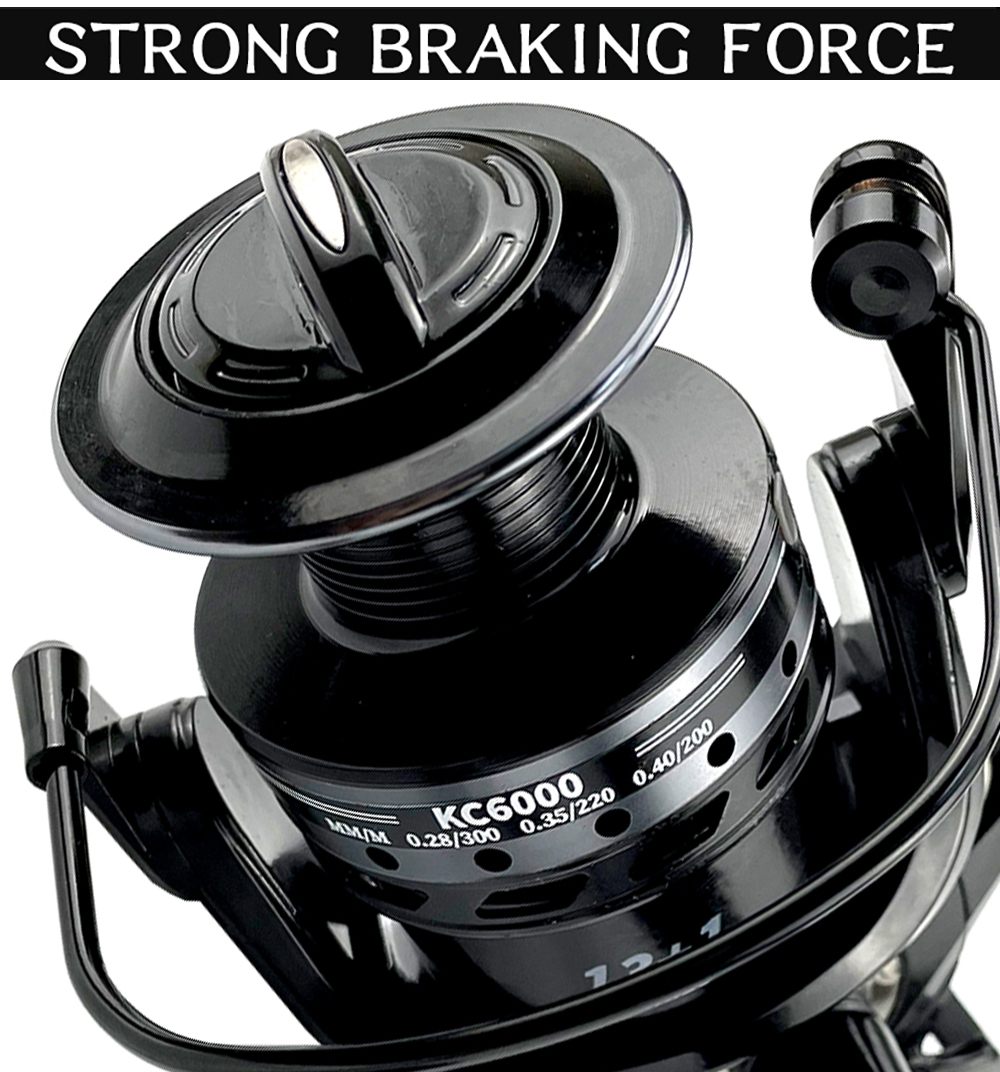 No Gapless Metal Body Freshwater and Seawater Dual Use Fishing Reel Big Pulling Drag 8KG Spinning Spool Left and Right Hand Swap