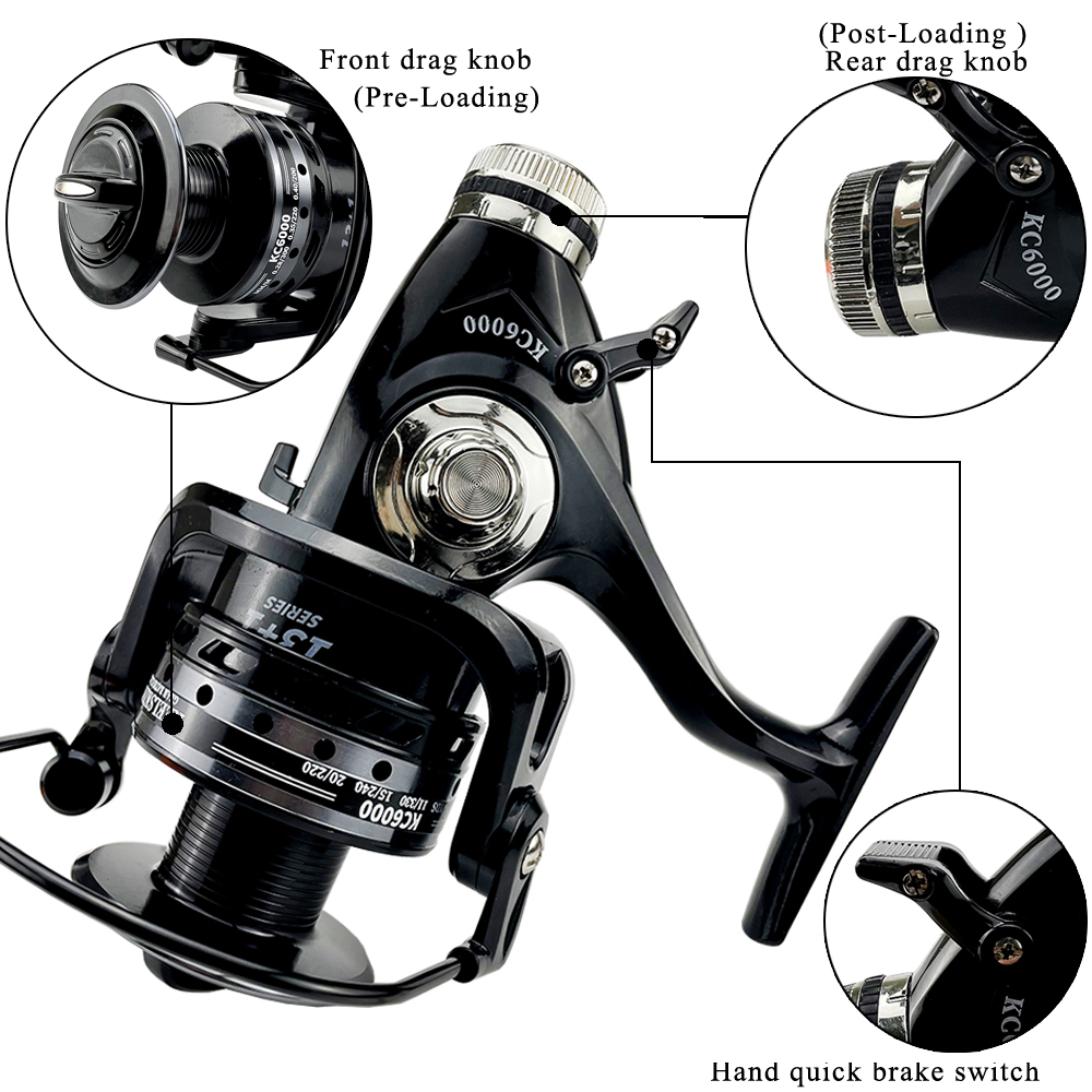 No Gapless Metal Body Freshwater and Seawater Dual Use Fishing Reel Big Pulling Drag 8KG Spinning Spool Left and Right Hand Swap