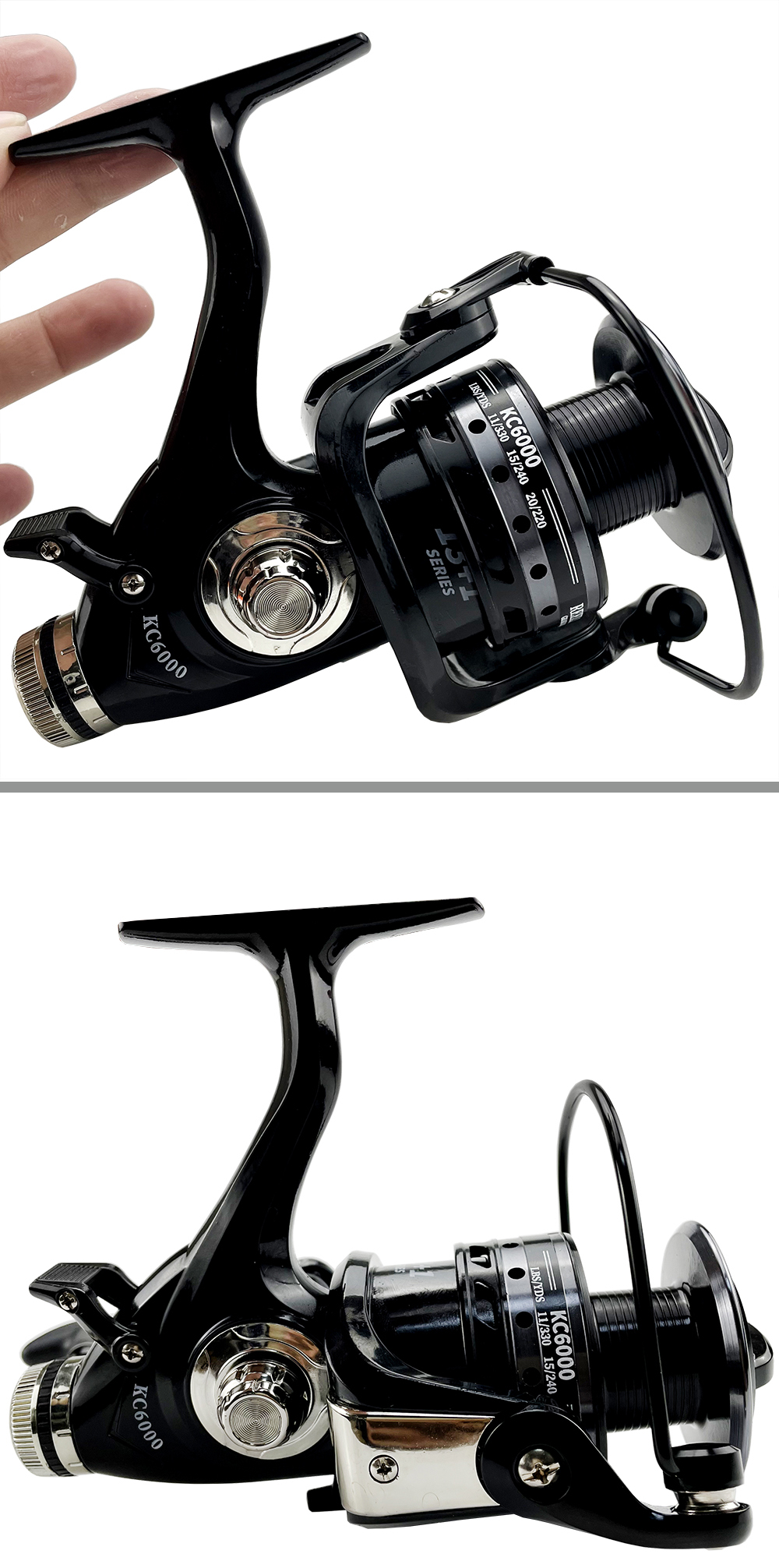 No Gapless Metal Body Freshwater and Seawater Dual Use Fishing Reel Big Pulling Drag 8KG Spinning Spool Left and Right Hand Swap