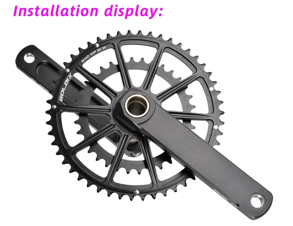 GOLDIX Road Bike Chainring 50-34T 52-36T 53-39T 10 11 12 Speed Double Chainwheel for SR Direct Mount 3-Bolt Crankset