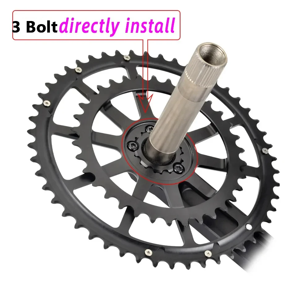 GOLDIX Road Bike Chainring 50-34T 52-36T 53-39T 10 11 12 Speed Double Chainwheel for SR Direct Mount 3-Bolt Crankset