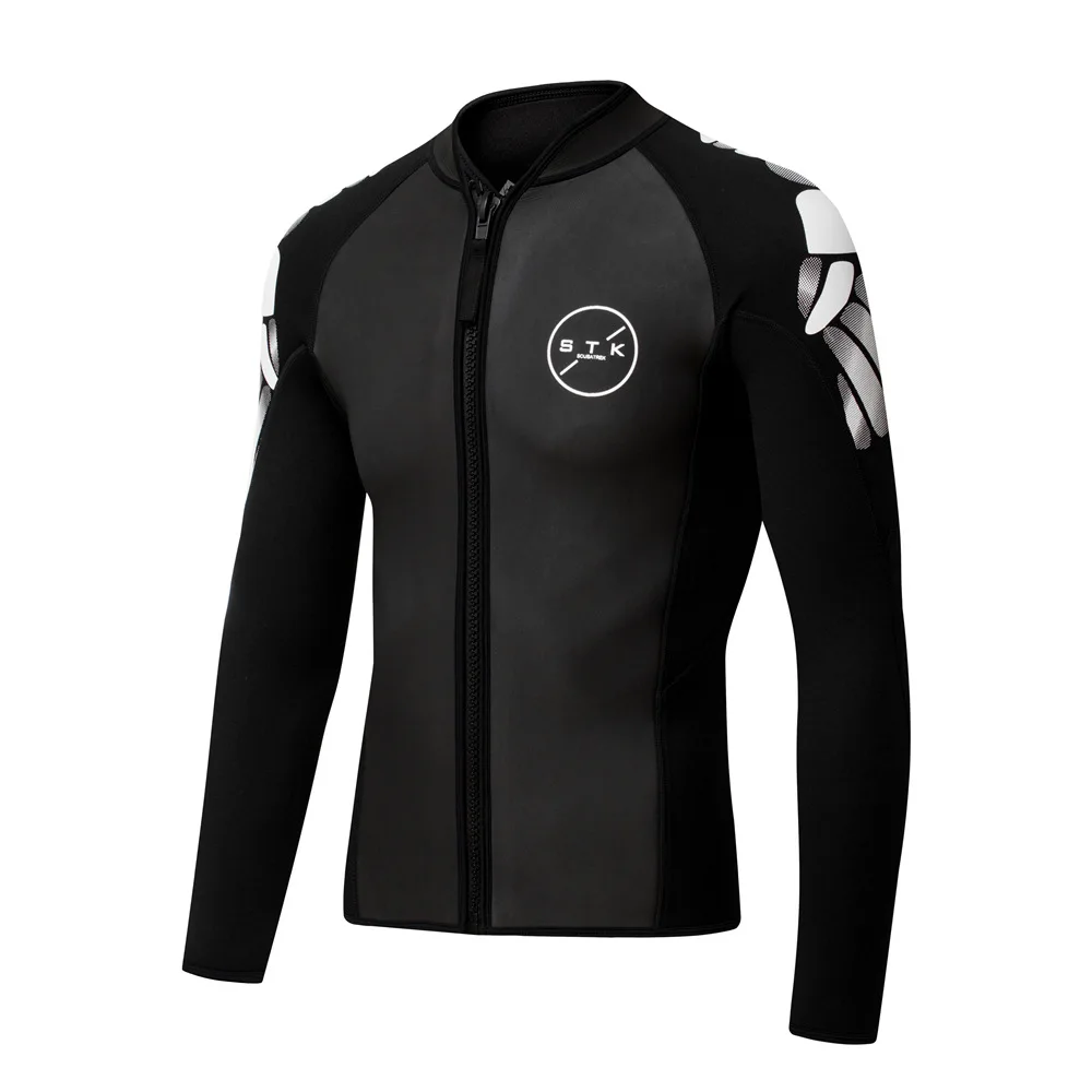2mm Men's Two-piece Dive Clothes Camouflage Neoprene Jacket Long Sleeve Surfing Snorkeling Wetsuit Keep Warm Pants Split Suit