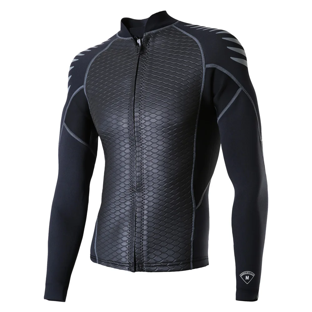 2mm Men's Two-piece Dive Clothes Camouflage Neoprene Jacket Long Sleeve Surfing Snorkeling Wetsuit Keep Warm Pants Split Suit