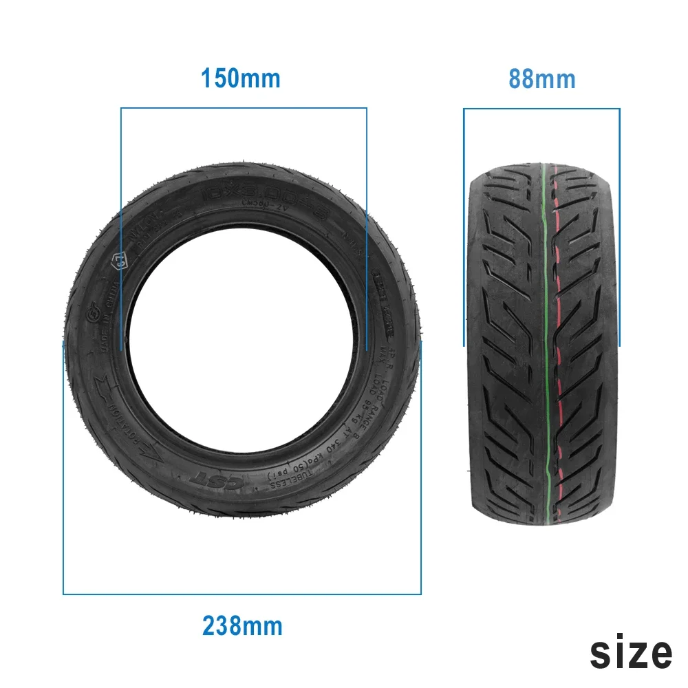 10x3.00-6 Tubeless Tire for Kugoo M4 Pro For Zero 11X for Kaabo Wolf 10 Inch City Road Vacuum Tire 10x3 Inch Tyre Parts