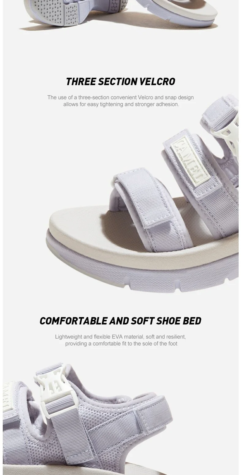 GOLDEN CAMEL Women's Sports Sandals Summer 2023 New Slippers Non-slip Soft Bottom Velcro Beach Sandal Ladies Shoes for Women