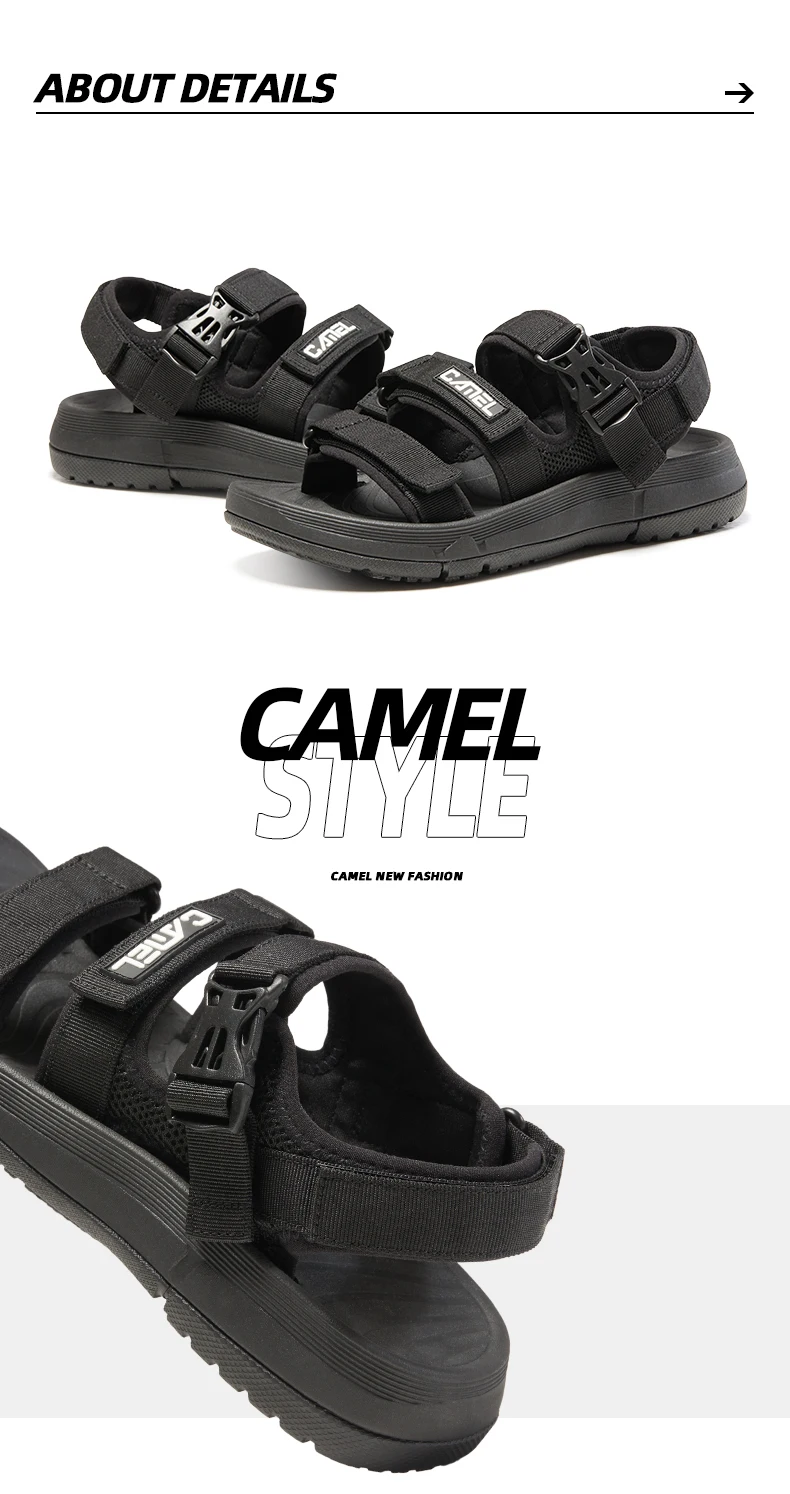 GOLDEN CAMEL Women's Sports Sandals Summer 2023 New Slippers Non-slip Soft Bottom Velcro Beach Sandal Ladies Shoes for Women