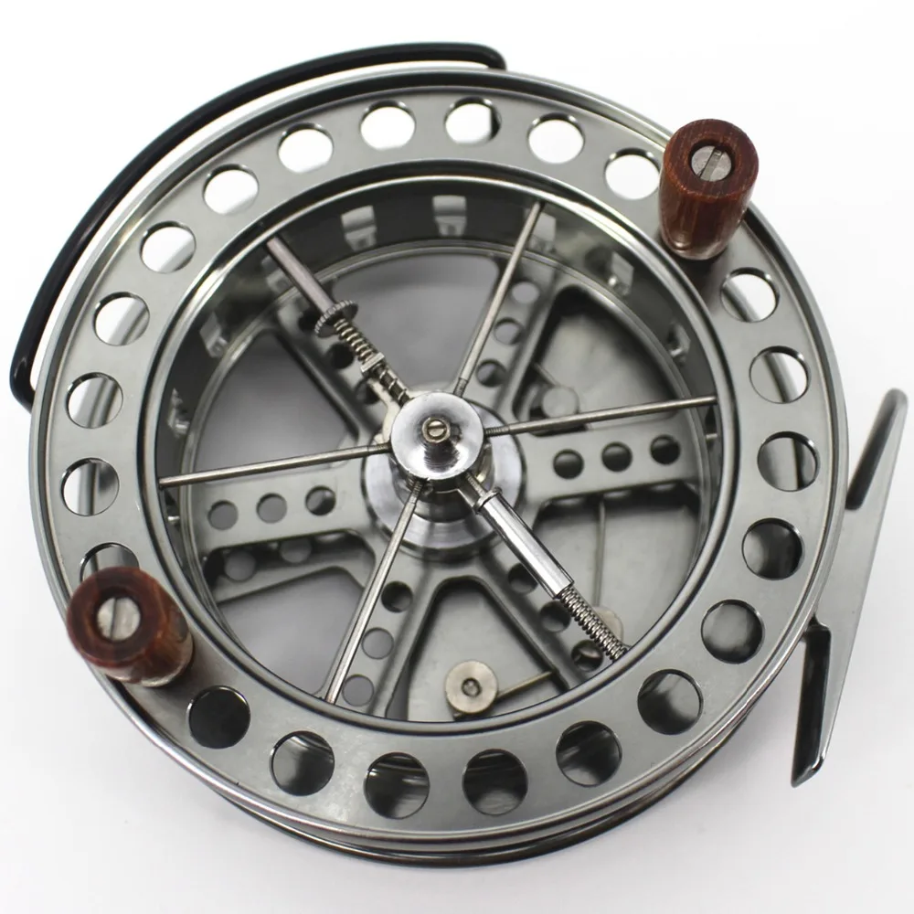 CNC Machined Aluminum Center Pin Centrepin FLoating Reel 113.5mm 4 1/2 inches Line Guard Steelhead Salmon Trotting Fishing