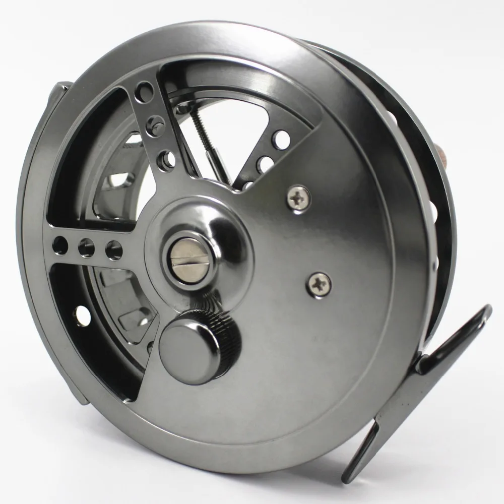 CNC Machined Aluminum Center Pin Centrepin FLoating Reel 113.5mm 4 1/2 inches Line Guard Steelhead Salmon Trotting Fishing