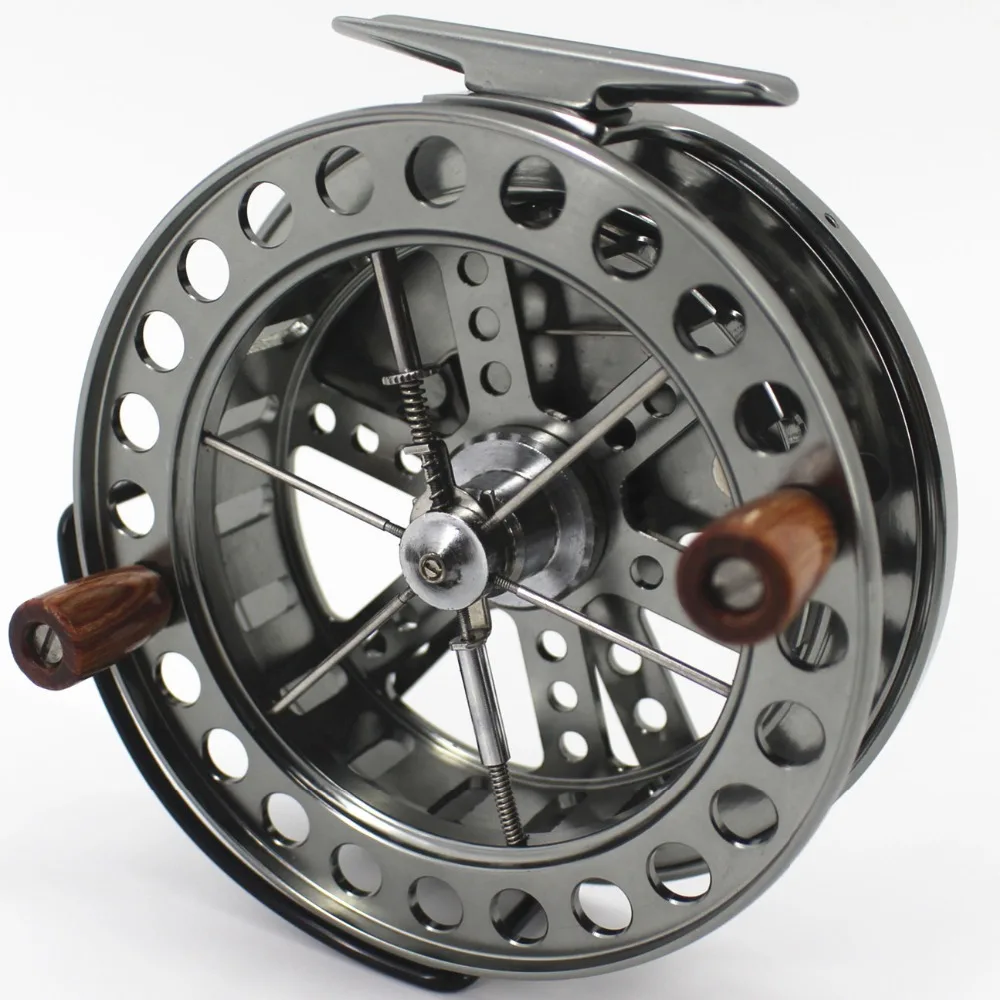 CNC Machined Aluminum Center Pin Centrepin FLoating Reel 113.5mm 4 1/2 inches Line Guard Steelhead Salmon Trotting Fishing