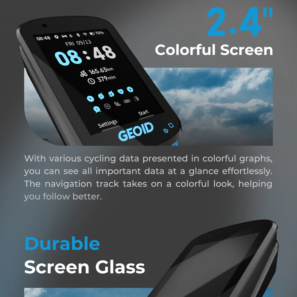 GEOID CC600 Route Navigation Bicycle GPS Computer 11 Languages Wireless Bike Speedometer Automatical WIFI ANT+ Odometer
