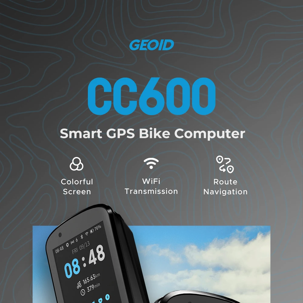 GEOID CC600 Route Navigation Bicycle GPS Computer 11 Languages Wireless Bike Speedometer Automatical WIFI ANT+ Odometer