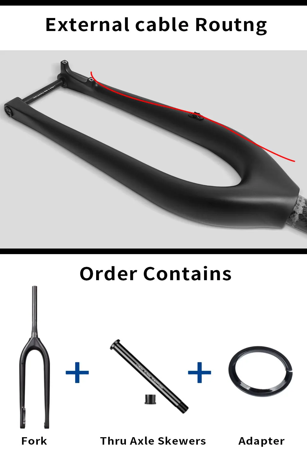 BXT 29er Carbon MTB Fork Boost 110*15mm Disc Brake Bike Fork 29'inch Tapered 1-1/8 To 1-1/2 Thru Axle Fork