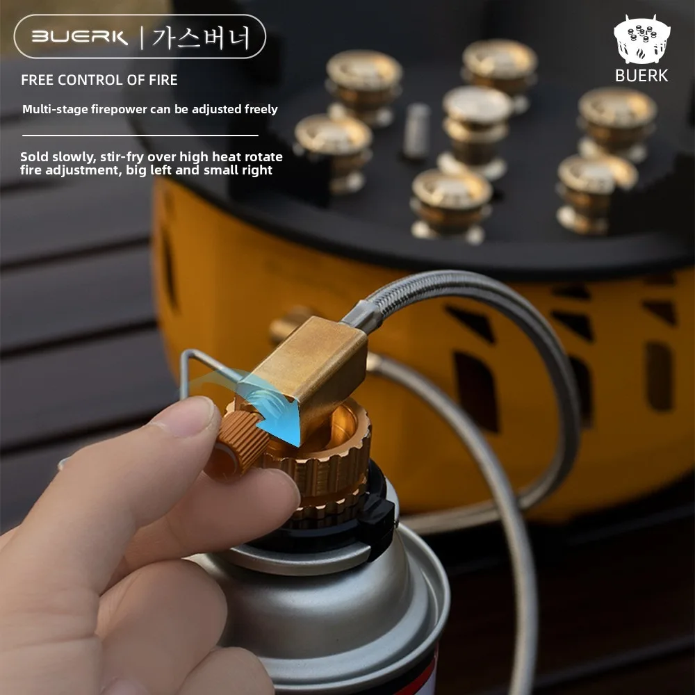 20000W 7-Core Camping Stove Strong Fire Power Portable Tourist Camping Burners Folding Hiking Picnic BBQ Cooking Equipment