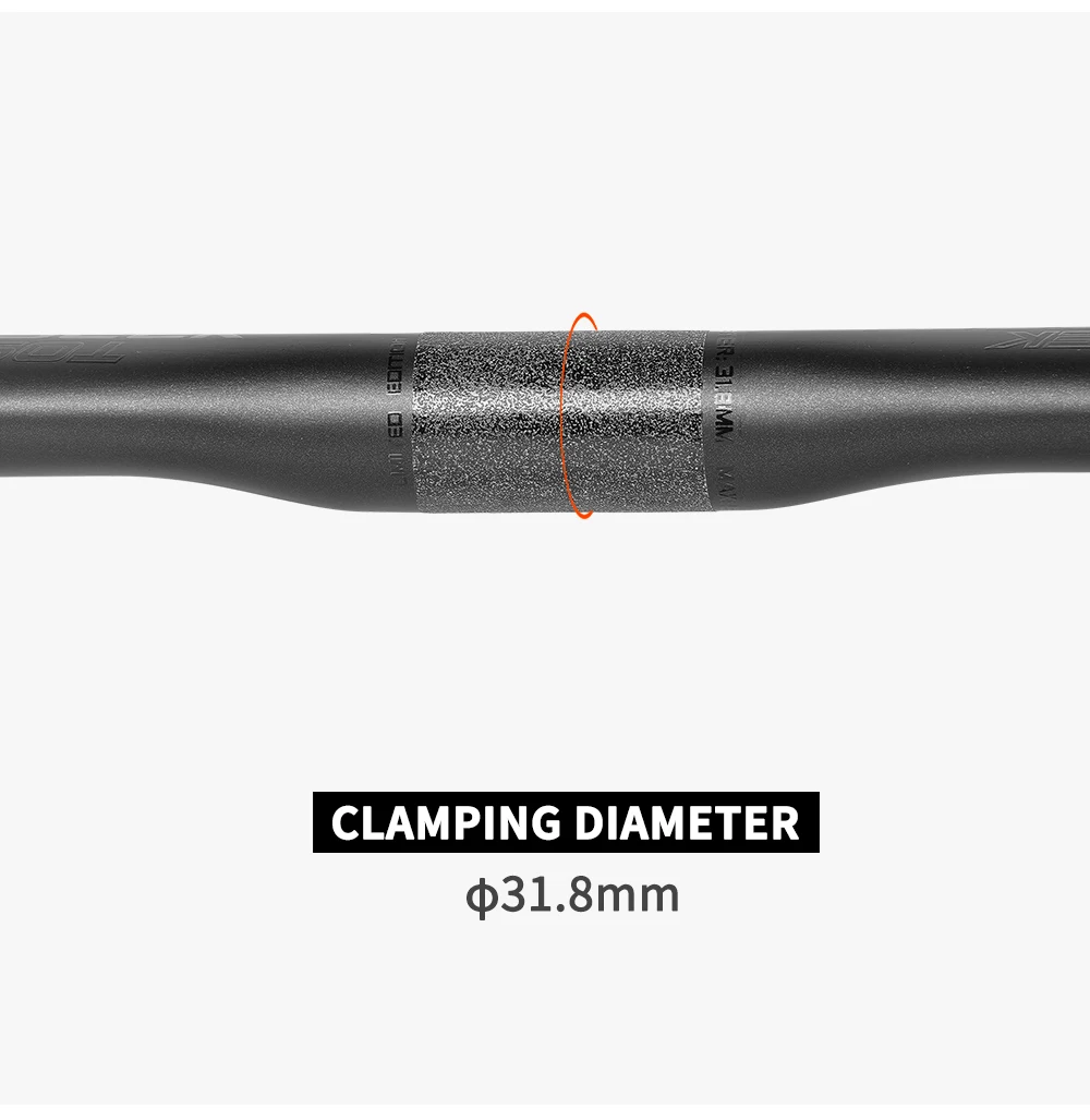 TOSEEK Full Carbon Fiber Handlebar Bent Bar Black Matte Finish Road Bike Carbon Handlebar 40/42/44 cm External Routing
