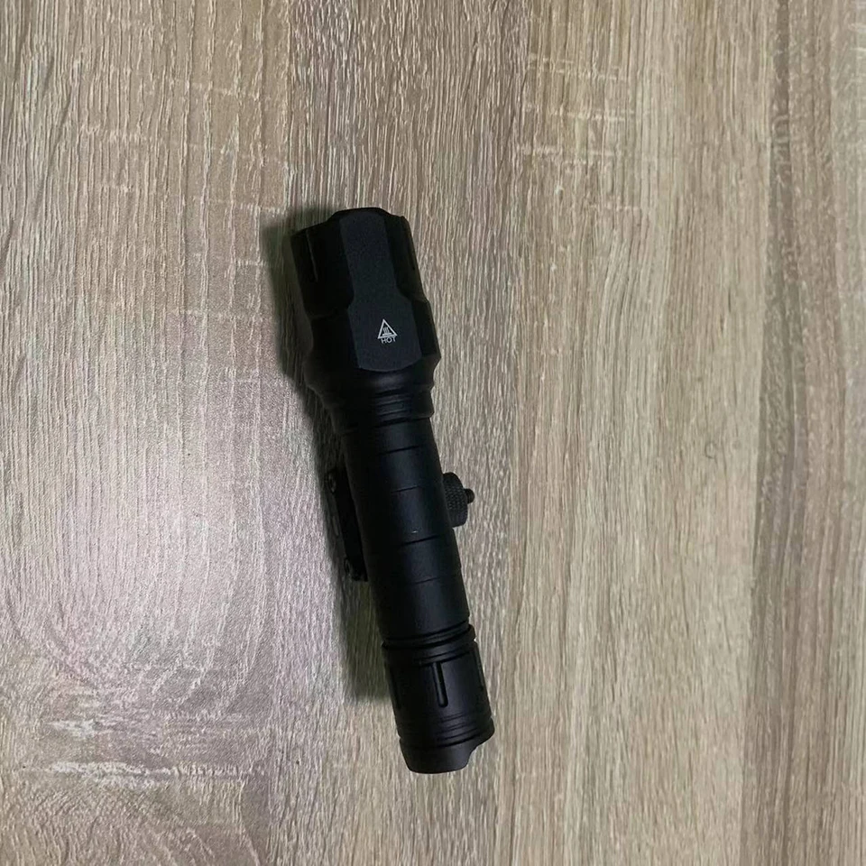 Outdoor 1200 Lumen Tactical Flashlight Matte Black Aluminum LED Light with Mlok System Remote Pressure Switch for Picatinny Rail