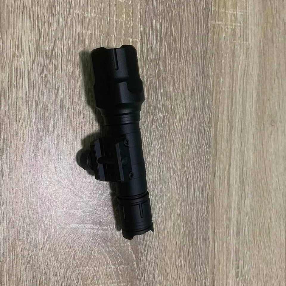 Outdoor 1200 Lumen Tactical Flashlight Matte Black Aluminum LED Light with Mlok System Remote Pressure Switch for Picatinny Rail