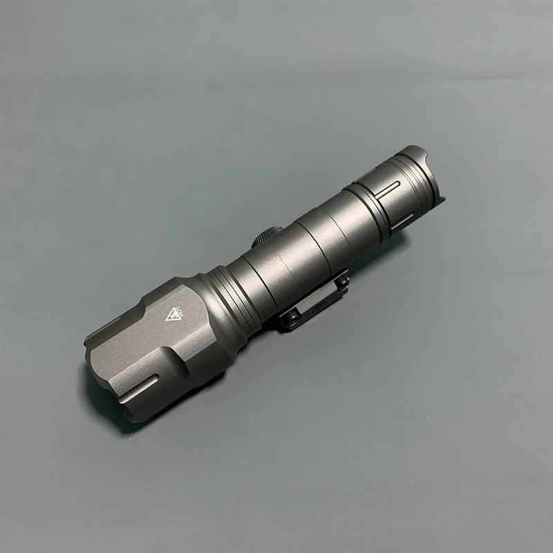 Outdoor 1200 Lumen Tactical Flashlight Matte Black Aluminum LED Light with Mlok System Remote Pressure Switch for Picatinny Rail