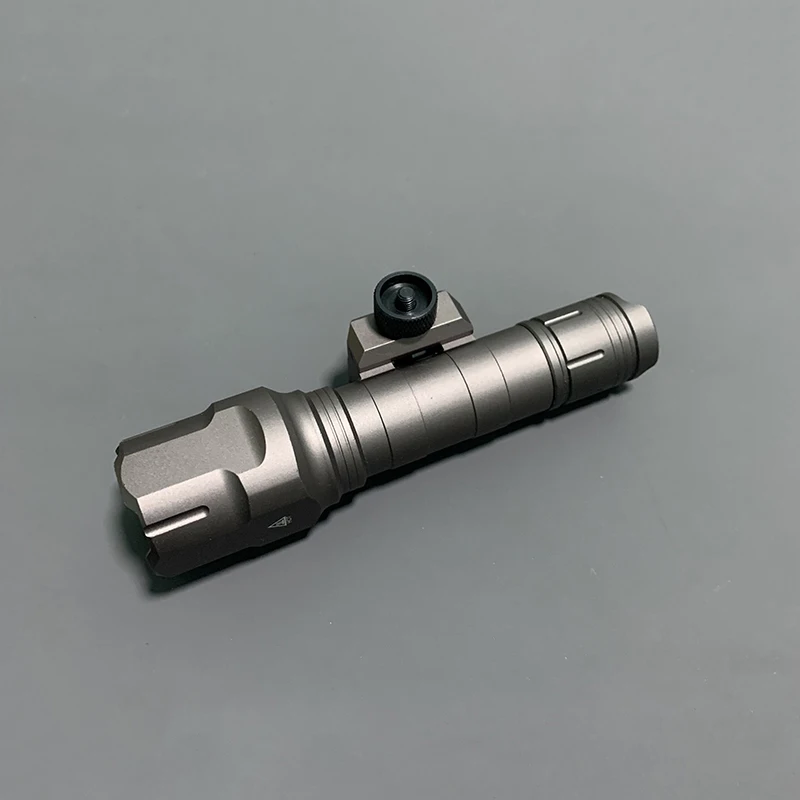 Outdoor 1200 Lumen Tactical Flashlight Matte Black Aluminum LED Light with Mlok System Remote Pressure Switch for Picatinny Rail