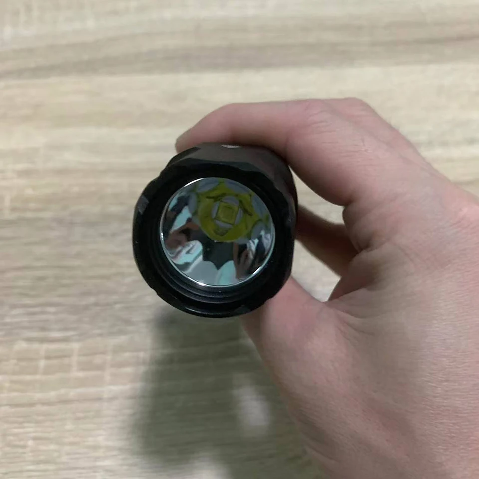 Outdoor 1200 Lumen Tactical Flashlight Matte Black Aluminum LED Light with Mlok System Remote Pressure Switch for Picatinny Rail