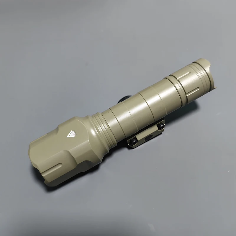 Outdoor 1200 Lumen Tactical Flashlight Matte Black Aluminum LED Light with Mlok System Remote Pressure Switch for Picatinny Rail