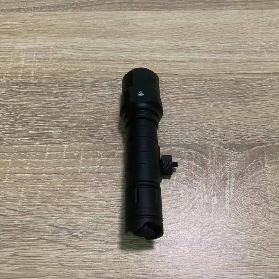 Outdoor 1200 Lumen Tactical Flashlight Matte Black Aluminum LED Light with Mlok System Remote Pressure Switch for Picatinny Rail