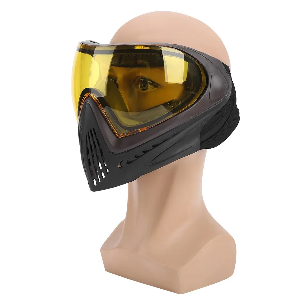 Tactical FMA F1 Mask Full Face Mask with Single Layer Lens Paintball Safety Anti-fog Goggle Mask Dustproof Airsoft Accessory