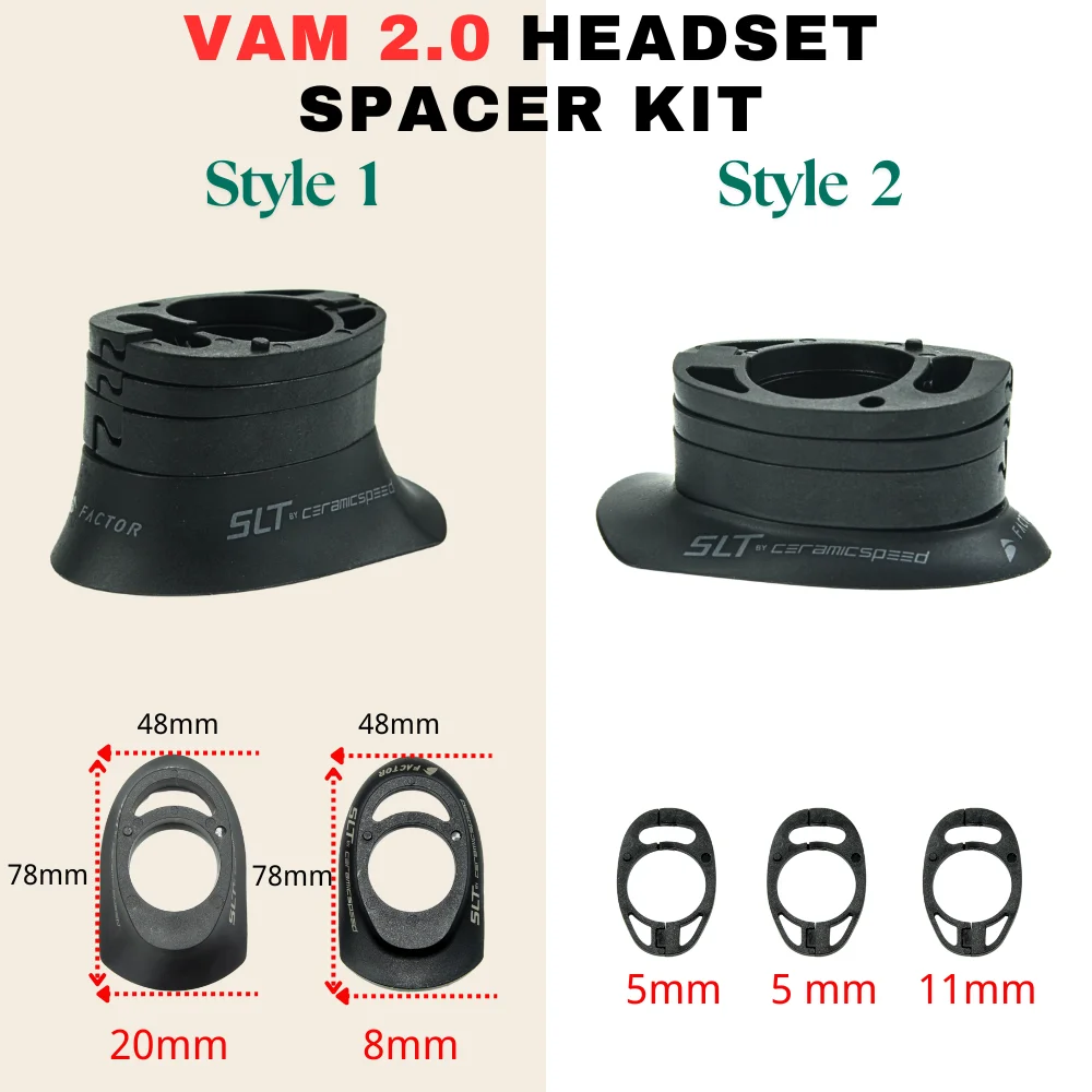 Suitable for Inc VAM 2.0 Handlebar Gasket, Made of Ultra Light Plastic Material, Fitting Handlebars, Bicycle Accessories