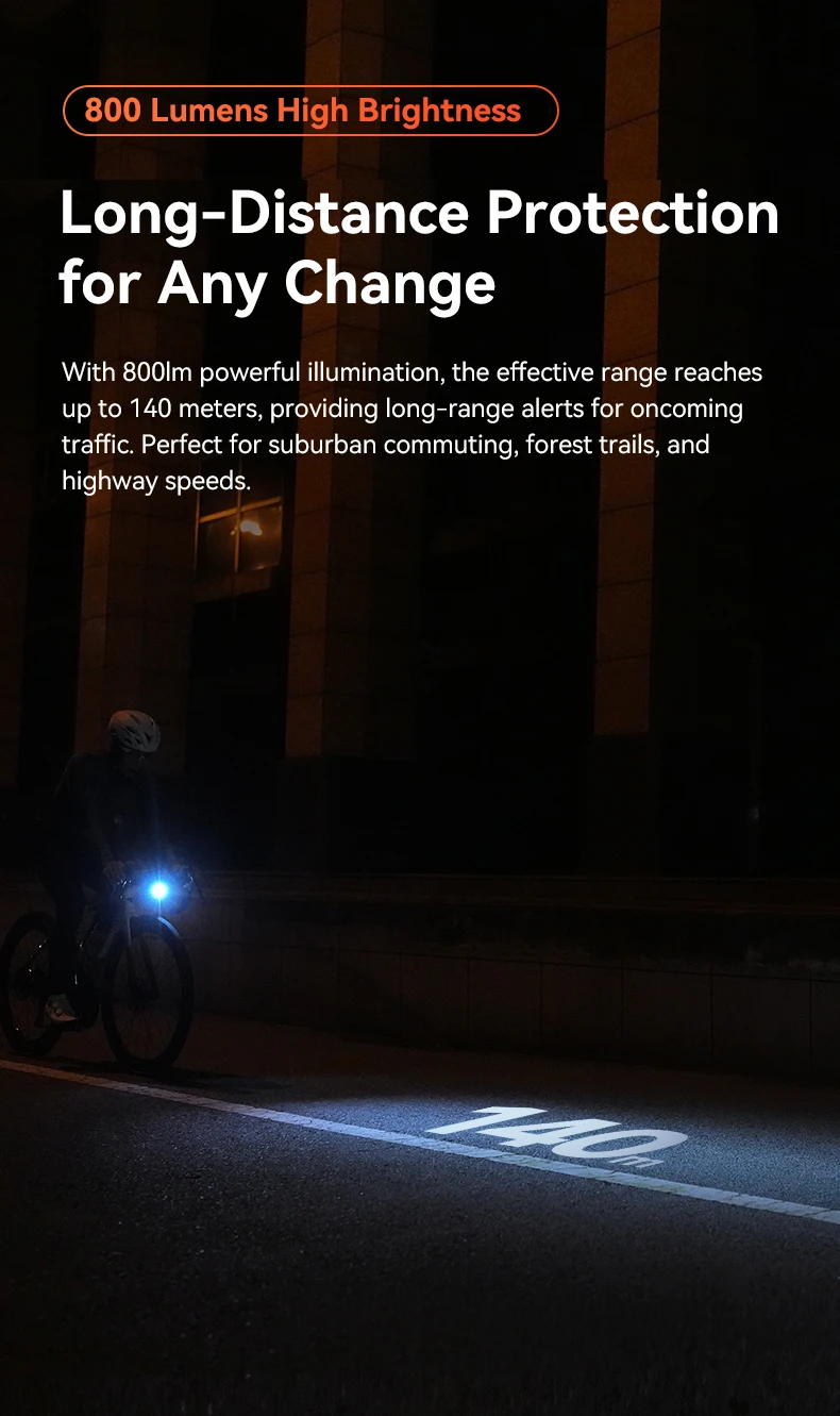 iGPSPORT VS800S Smart Bike Front Light 800 Lumen MTB Road Bike Lamp Headlight Cycling Flashlight Lantern Bike Accessories