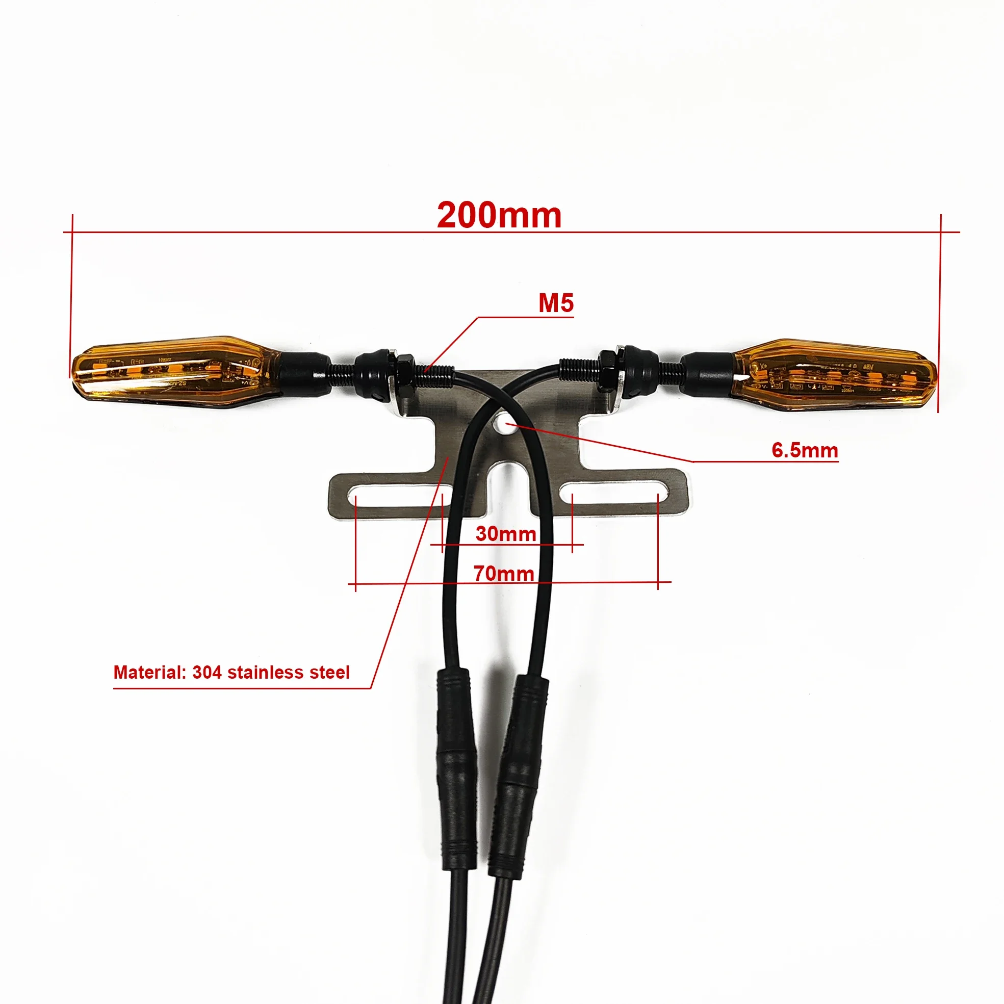 LinHi electric bicycle V03-36V 48V 52V 72V Flow flash turn signal Waterproof cable mini light set