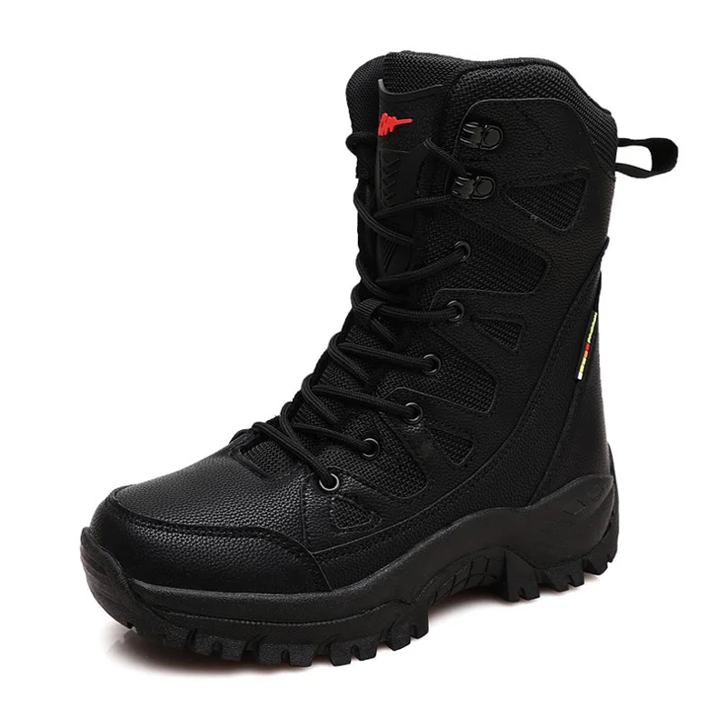 Winter Women High-Top Outdoor Plush Leather Hiking Shoes Trekking Woman Boots Mountain Sneakers Camping Tracking Treking