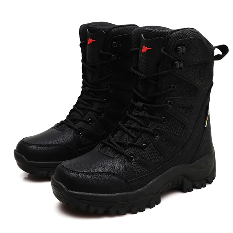 Winter Women High-Top Outdoor Plush Leather Hiking Shoes Trekking Woman Boots Mountain Sneakers Camping Tracking Treking