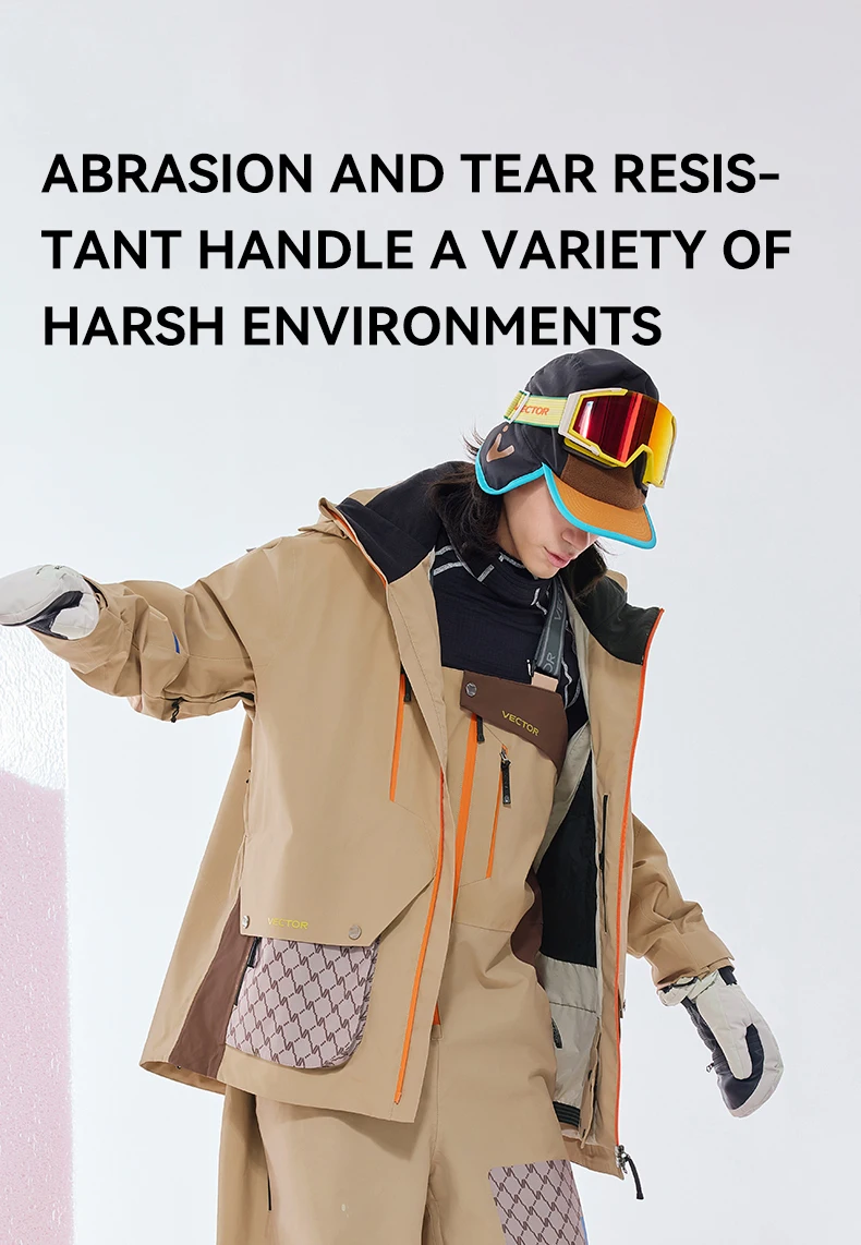 VECTOR Men and Women Divided Cotton Ski Jacket Windproof and Waterproof Outdoor Skiing and Other Autumn/winter Outdoor Activitie