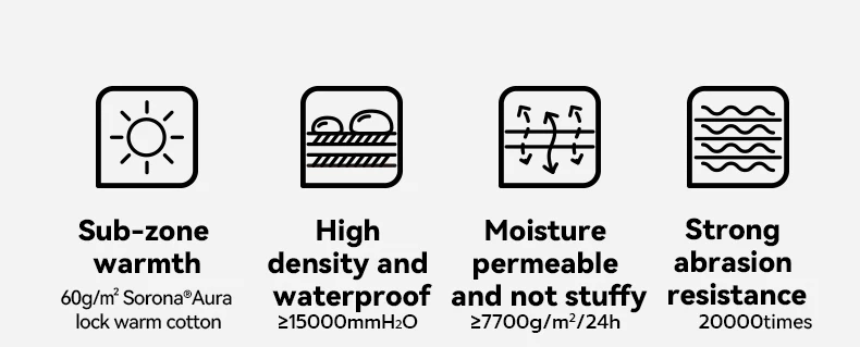 VECTOR Men and Women Divided Cotton Ski Jacket Windproof and Waterproof Outdoor Skiing and Other Autumn/winter Outdoor Activitie
