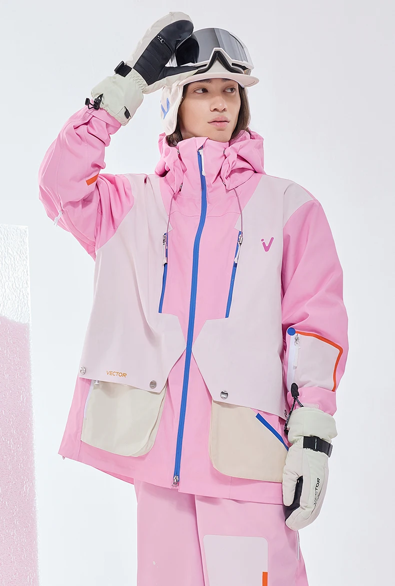 VECTOR Men and Women Divided Cotton Ski Jacket Windproof and Waterproof Outdoor Skiing and Other Autumn/winter Outdoor Activitie