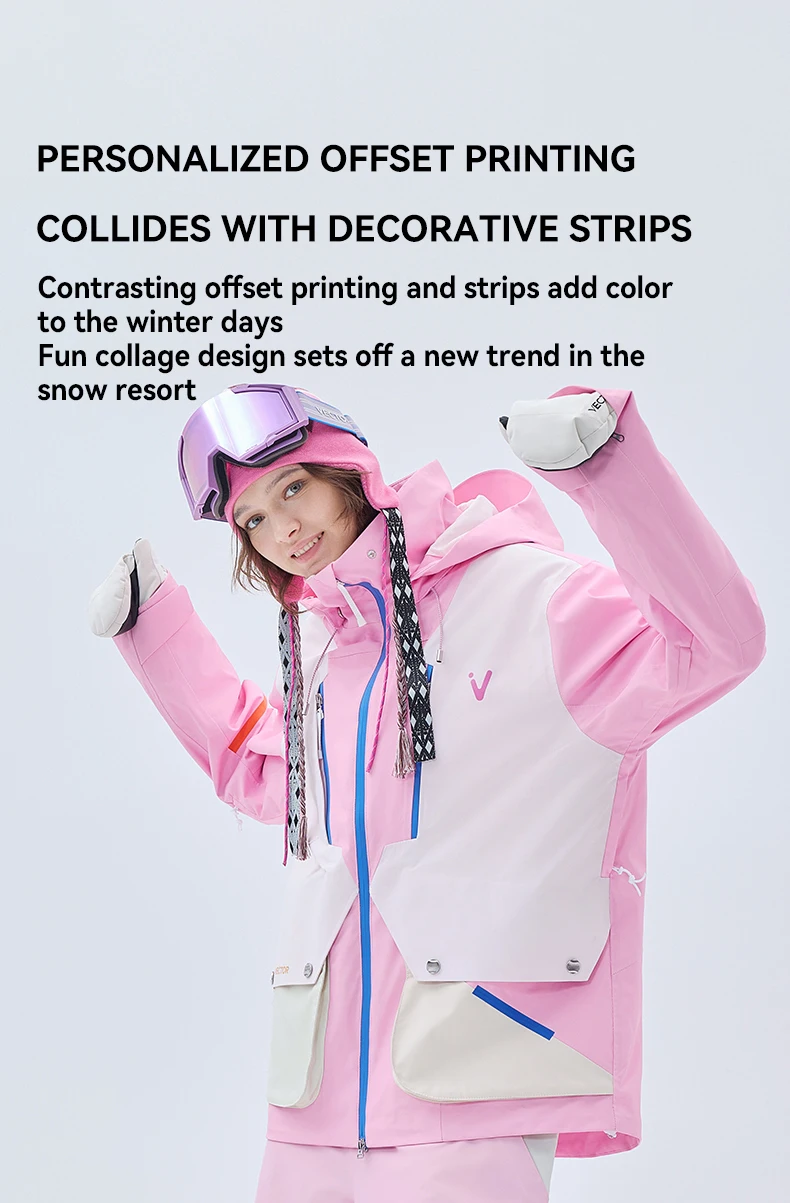 VECTOR Men and Women Divided Cotton Ski Jacket Windproof and Waterproof Outdoor Skiing and Other Autumn/winter Outdoor Activitie